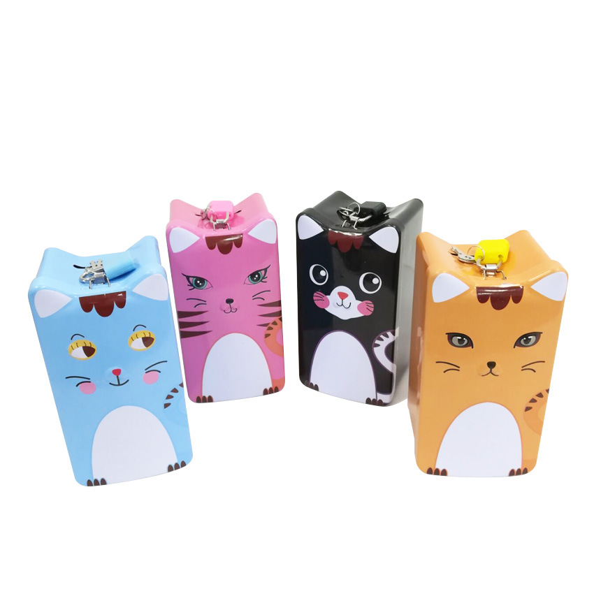 厂家直供新款卡通猫猫金属存钱罐马口铁储蓄罐礼品奖品批发