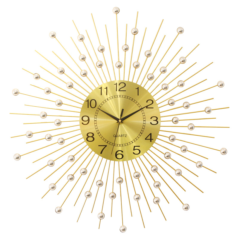 A Red European Creative Wall Clock Iron Decorative Clock Living Room Clock Wall Clock Manufacturers Wholesale Fashion Wall Watch Item Picture