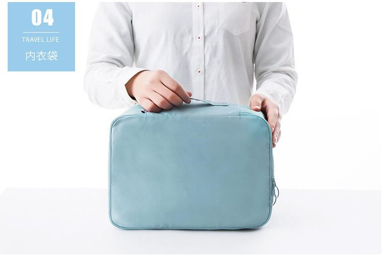 Twill travel storage bag seven-piece set, clothing sorting and classification eight-piece set, suitcase storage bag six-piece set pic 16