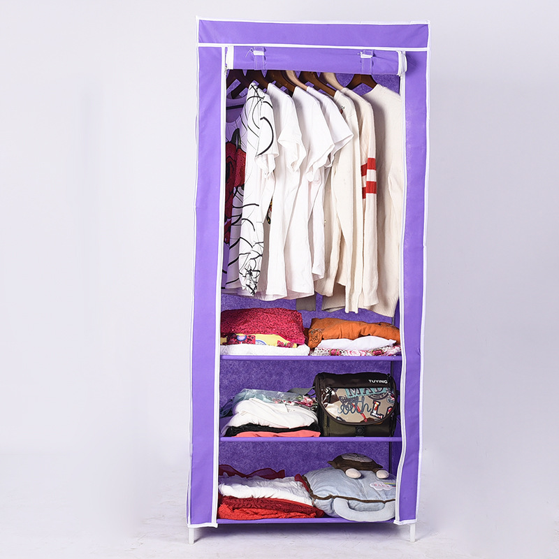 厂家直销 拉链式防尘收纳柜 创意无纺布衣橱组合整体简易衣柜批发