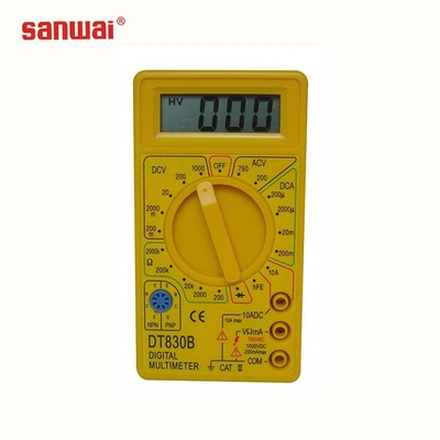 厂家直供迷你便携万用表DT830B黄色图