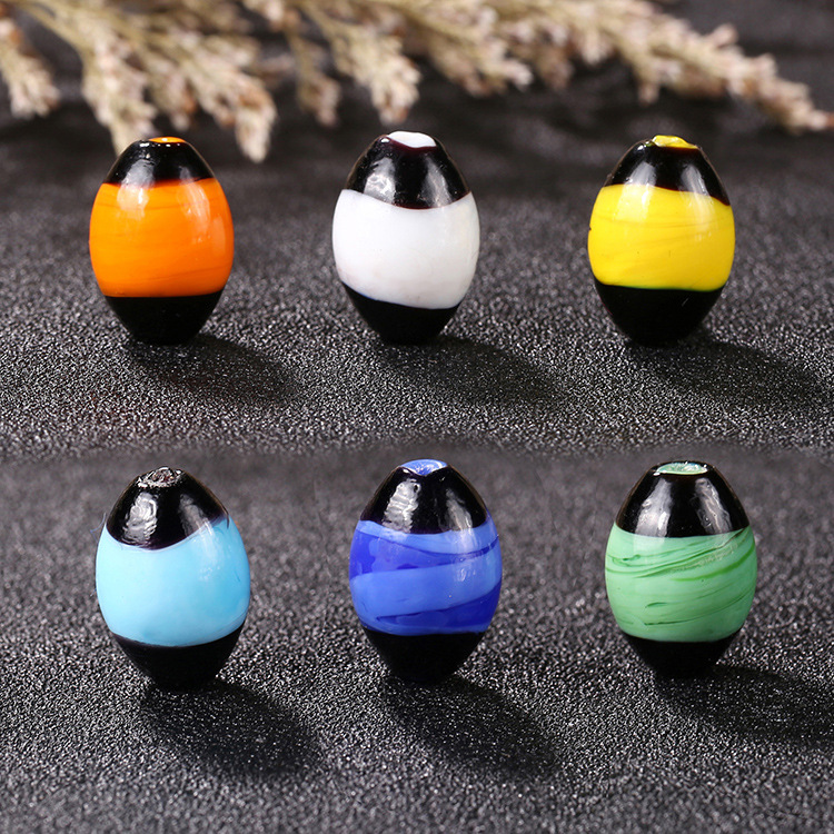 Hanyu Yuan Japanese Ancient Method Oval Bead handmade Waist Drum, glass scattered beads DIY bracelet, necklace and accessory wholesale Item Picture