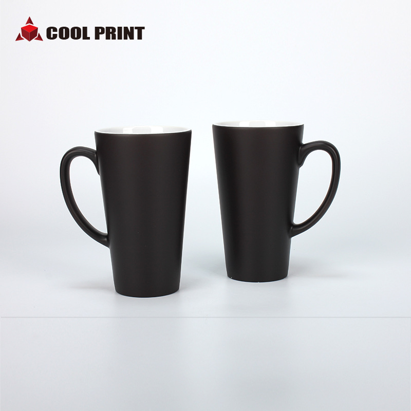 Large conical 17OZ color-changing mug, large-capacity ceramic water cup, magic cup wholesale, festival commemorative gift cup details Picture