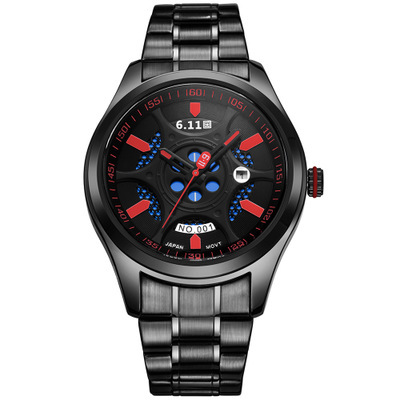 ساعة ضوئية ضوئية تعمل بطاقة 6.11 ساعة فولاذية للرجال Specification image