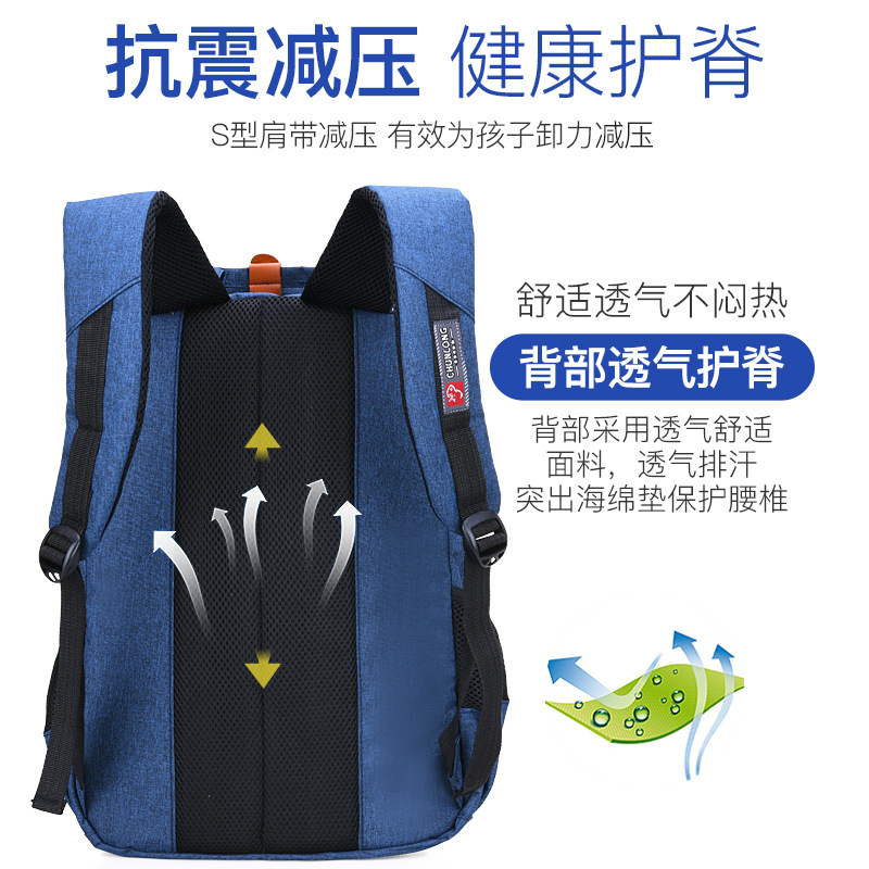 2024新款休闲初中生书包  初中生韩版书包 双肩包 大容量  源头工厂产品图