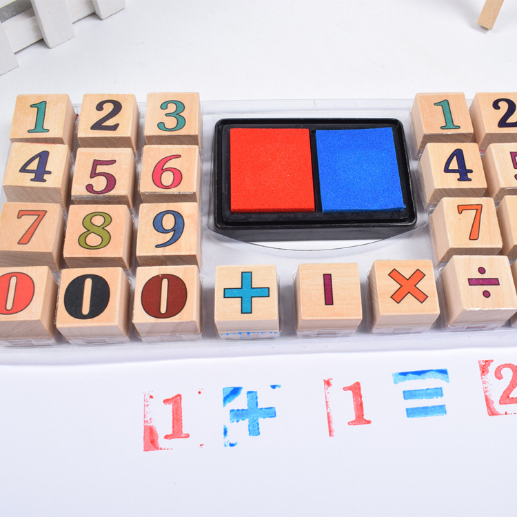 Wholesale of new wooden children's learning toys, stamps, teachers' teaching supplies, gifts and arithmetic boxes details Picture