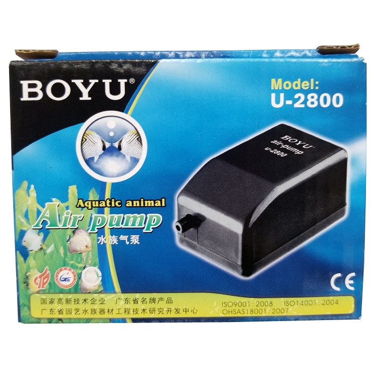 Baojie Aquarium Products, fish tank oxygen supply pump, single-hole air pump, aquarium air pump U-2800, factory wholesale Item Picture