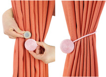 马卡龙窗帘磁性绑带挂球磁性窗帘扣磁扣绑球跨境