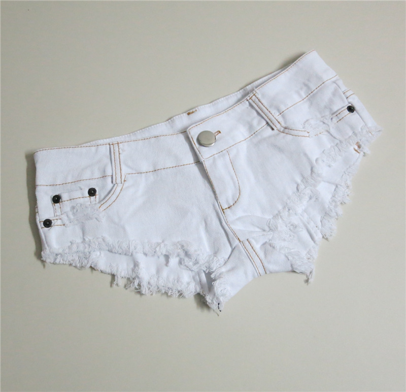 Summer and autumn women's pants, European and American nightclub hot pants, denim shorts, super shorts details Picture