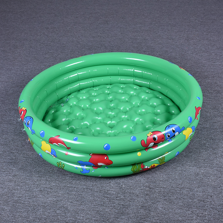 婴儿充气水池90cm120cm150印花PVC泳池充气玩具三环圆形游戏池宝宝戏水池钓鱼池详情图4