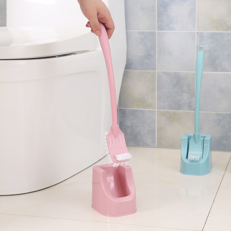 Home toilet brush set, creative bathroom toilet cleaning brush, new long-handled, no blind spot cleaning brush, no blind spot Specification image