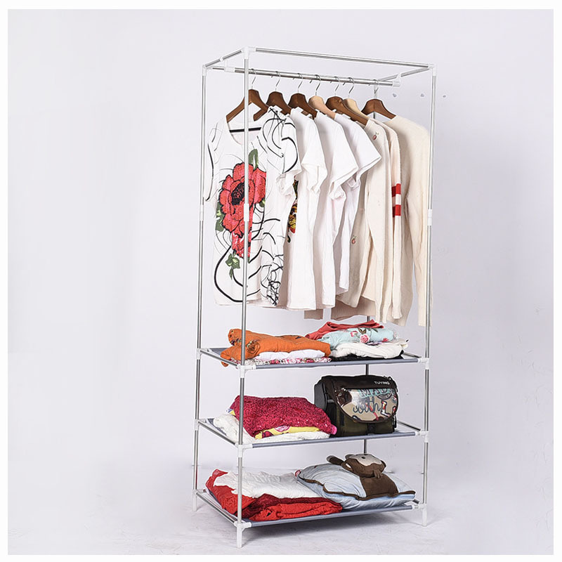 Supply dustproof Oxford cloth wardrobe Korean version combination simple wardrobe overall zipper single storage cabinet wholesale Item Picture