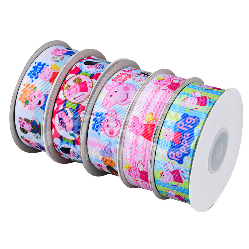 2.5Cm Polyester Webbing Cartoon Heat Transfer Webbing Exquisite Printed Webbing Styles Item Picture