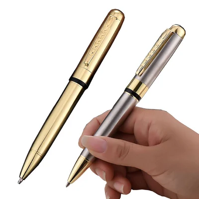 Stainless Steel Metal Ball Pen Enterprise Annual Meeting Gift Pen Production Company Logo Wholesale Stock