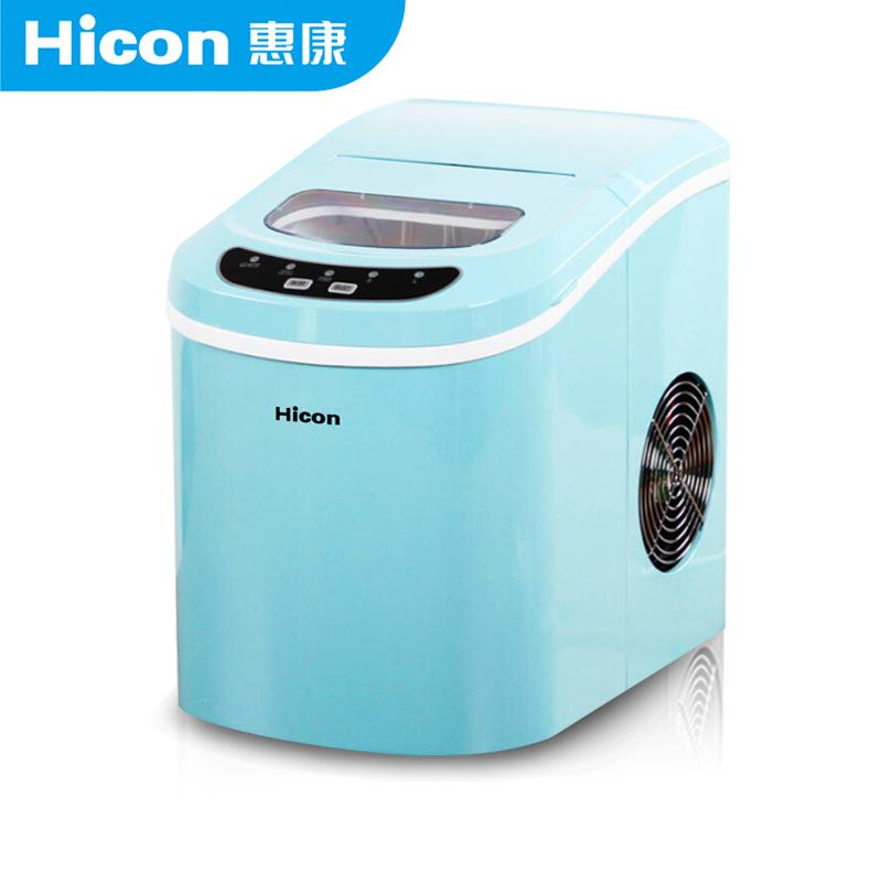 Huikang household small ice maker 12KG Commercial milk tea shop KTV round ice manual water addition automatic ice maker