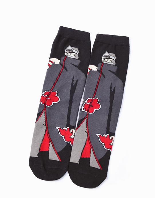 Primavera otoño invierno algodón peinado manga ninja series dibujos animados calcetines de hombre de tubo medio día de carga de una sola cola algodón movimiento crossover marvel calcetines details Picture