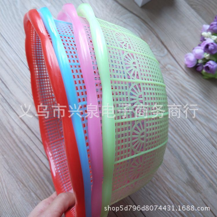 【 Zone 2-2 】 Small flower edge rice basket 400 yuan per piece, one or two yuan rice basket, vegetable washing basket, leaky basket, rice washing basket, lace, leaky basket, one or two yuan small commodities Item Picture