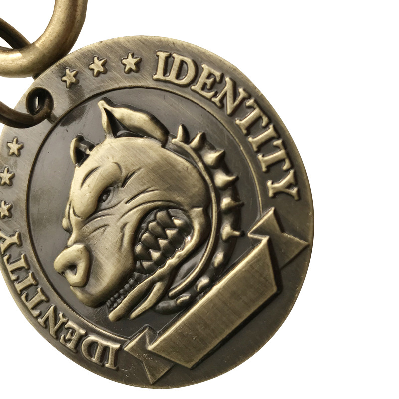 Custom Small, Medium And Large Dog Id Card Dog Metal Schnauzer Necklace Pet Anti-Loss Relief Bronze Dog Tag Item Picture