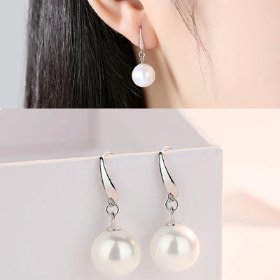 Korean Style Retro Tassel Pearl Earrings Simple Women's Stud Jewelry Temperament Cross-Border European And American Earrings Matching Accessories