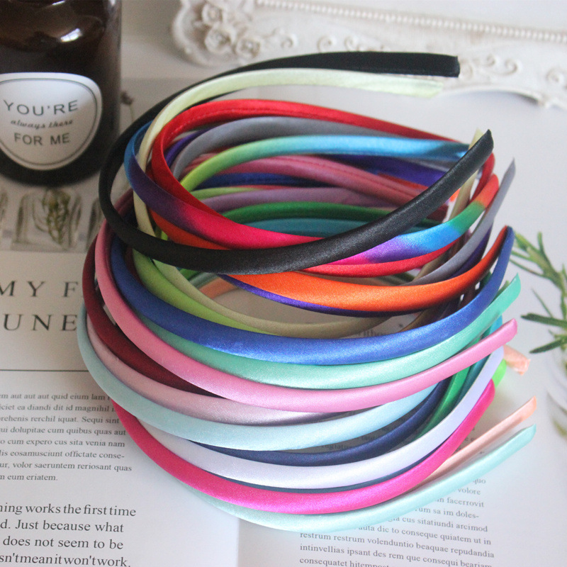 1Cm Wide Wrap Cloth Headband Plastic Headband Toothless Multi-Color Diy Handmade Hair Accessories Headband Accessories Materials details Picture