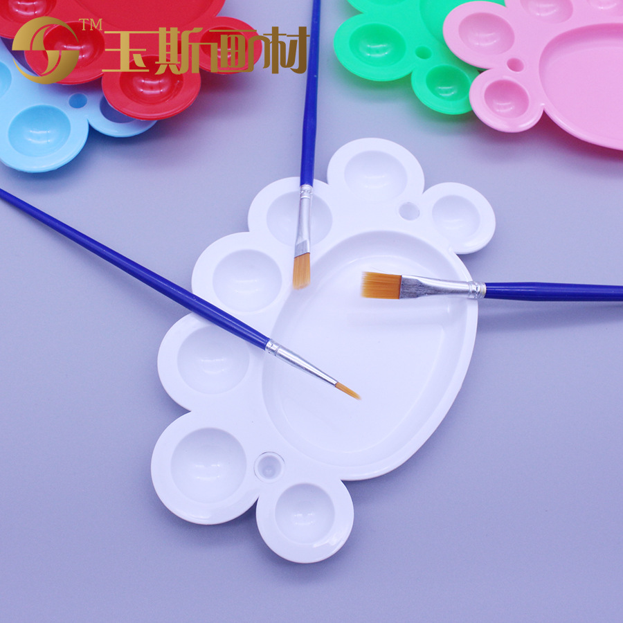 Children's Hand-Made Diy Graffiti Painting Art Palette Palette Oil Painting Board Paint Palette Small Eight-Eye Palette details Picture