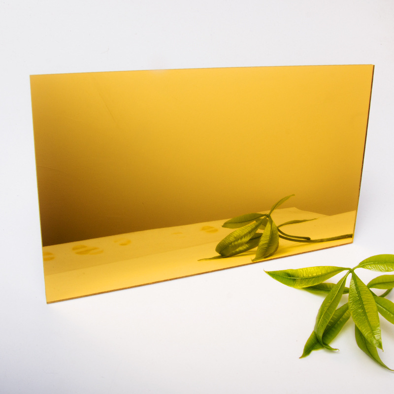 pc gold mirror plate, 1mm gold acrylic lens manufacturer, pmma lens, organic glass lens