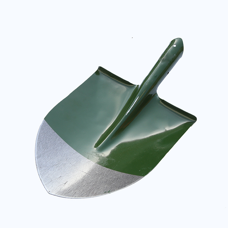 Green Tip Shovel Farm Tools Pointed Spade Wooden Handle Shovel Steel Farm Tools Steel Shovel Shovel Head Specification drawing