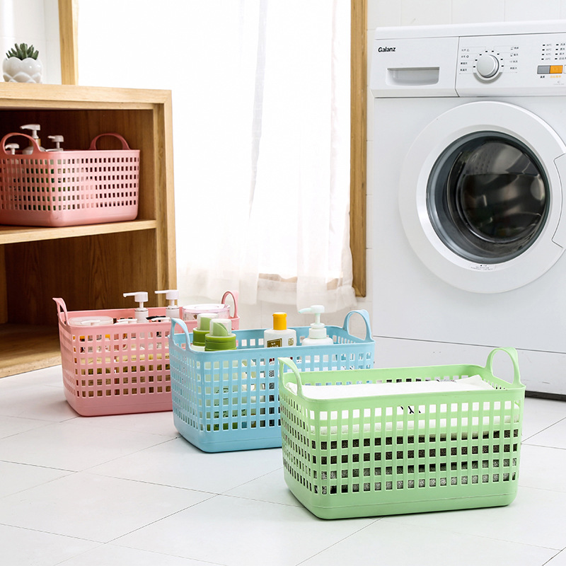 Wholesale plastic dirty clothes baskets, bathroom laundry and drying baskets, toy and clothing storage baskets, dirty clothes and sundries sorting baskets 0750 details Picture