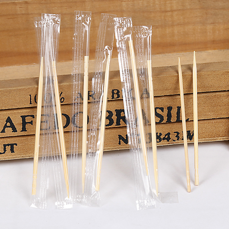 Transparent Pp Packaging Toothpicks Single And Double-Headed Bamboo Toothpicks Individual Packaging Plastic Film Toothpicks Transparent Bag Toothpicks Specification drawing