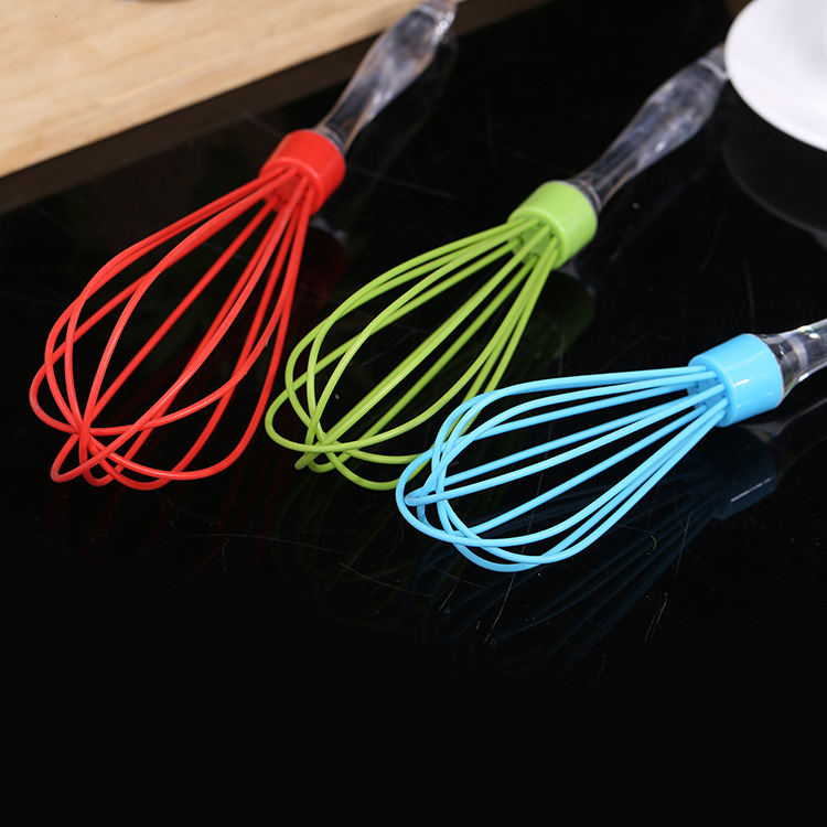 Kitchen DIY baking tools, colorful manual cream mixer and dough mixer, transparent handle egg beater manufacturer wholesale Item Picture