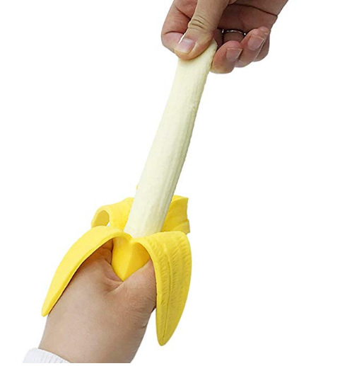 squishy banana剥皮仿真拉力挤压发泄香蕉捏捏乐TPR玩具减压玩具详情图2