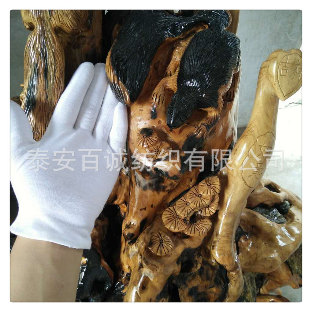White cotton gloves, wholesale for foreign trade, work gloves, white gloves, cultural and recreational items, etiquette, labor protection, pure cotton sweat cloth, white gloves Item Picture