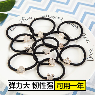 Seamless rubber band headwear, hair tie, hair band, Korean high-elasticity hair tie, black hair accessory pic 18