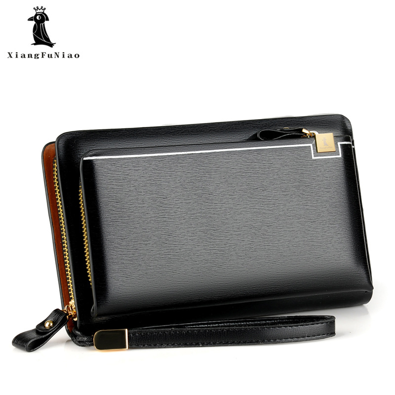 Shafu Bird Clutch Bag Men's Business Clip Bag Long Large Capacity Leisure Multi-Slot Zipper Clutch Bag Item Picture