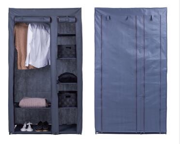 Manufacturers direct non-woven simple folding wardrobe foreign trade wholesale wardrobe assembly storage cabinet corner storage wardrobe Specification drawing