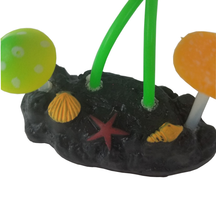 Baojie fish tank landscape decoration, simulation aquatic plants, coral, fluorescent ornamental fish tanks, aquarium products wholesale for foreign trade Item Picture