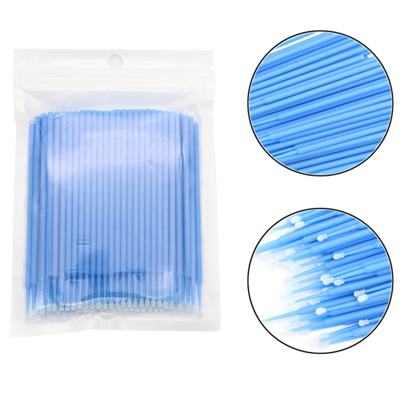 Eyelash extension cotton swabs, disposable cotton swabs, small-headed cotton swabs, makeup cleaning sticks, 100 pieces in a bag, tattoo tools Item Picture