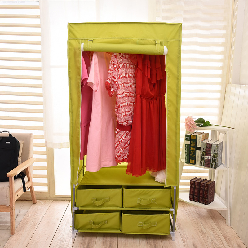 New printed simple wardrobe multi-functional dustproof wardrobe Oxford cloth storage cabinet with drawer cloth wardrobe wholesale Application Scenario