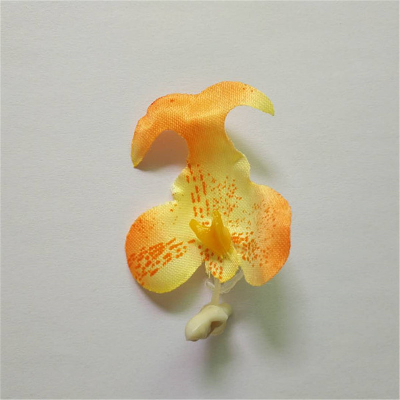 Wholesale silk screen flower stockings flower simulation material simulation butterfly orchid core butterfly tongue piece head flower core Specification drawing