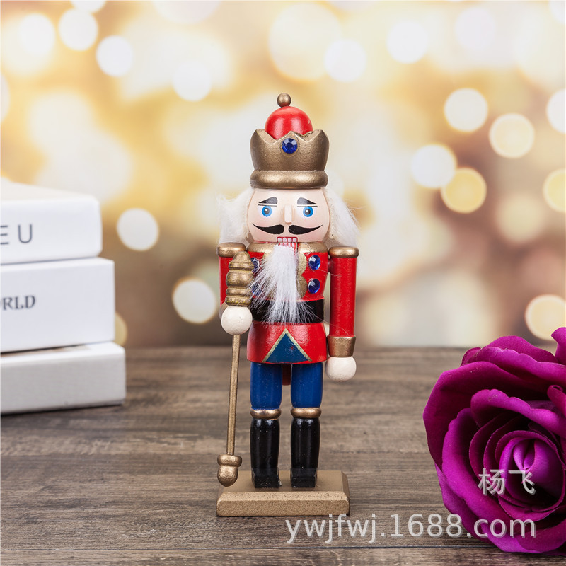New wooden handicrafts 15CM nutcracker soldier puppet creative Christmas gift Application Scenario
