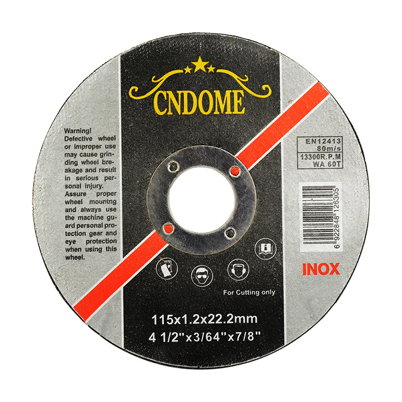 Manufacturers Directly Supply 115Mm Brown Corundum Resin Metal Stainless Steel Cutting Wheel From Spot Supply Specification drawing