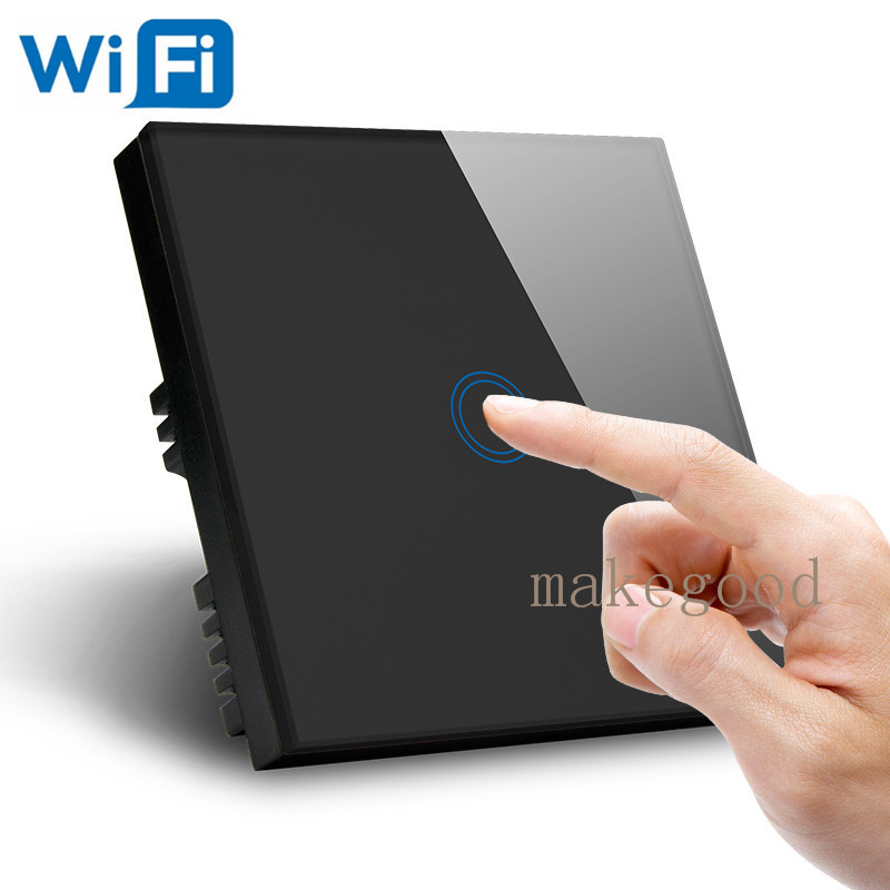 ويفتح مفتاح التبديل 1 WiFi 1 مقبس اللمس من السلسلة 86 من مفاتيح التبديل عن بعد على جدران ويفي