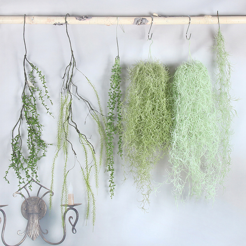 Artificial Plant Wall Hanging Rattan Manufacturers Direct Plastic Flower Simulation Bellwillow Hanging Wall Hanging Basket Plastic False Flowers details Picture