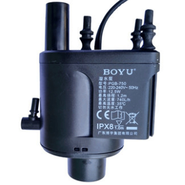 Boyu tanque sumergible bomba de bombeo aumento de oxígeno filtro 3 en 1 bomba de circulación PGB 750-1000-1500 Item Picture
