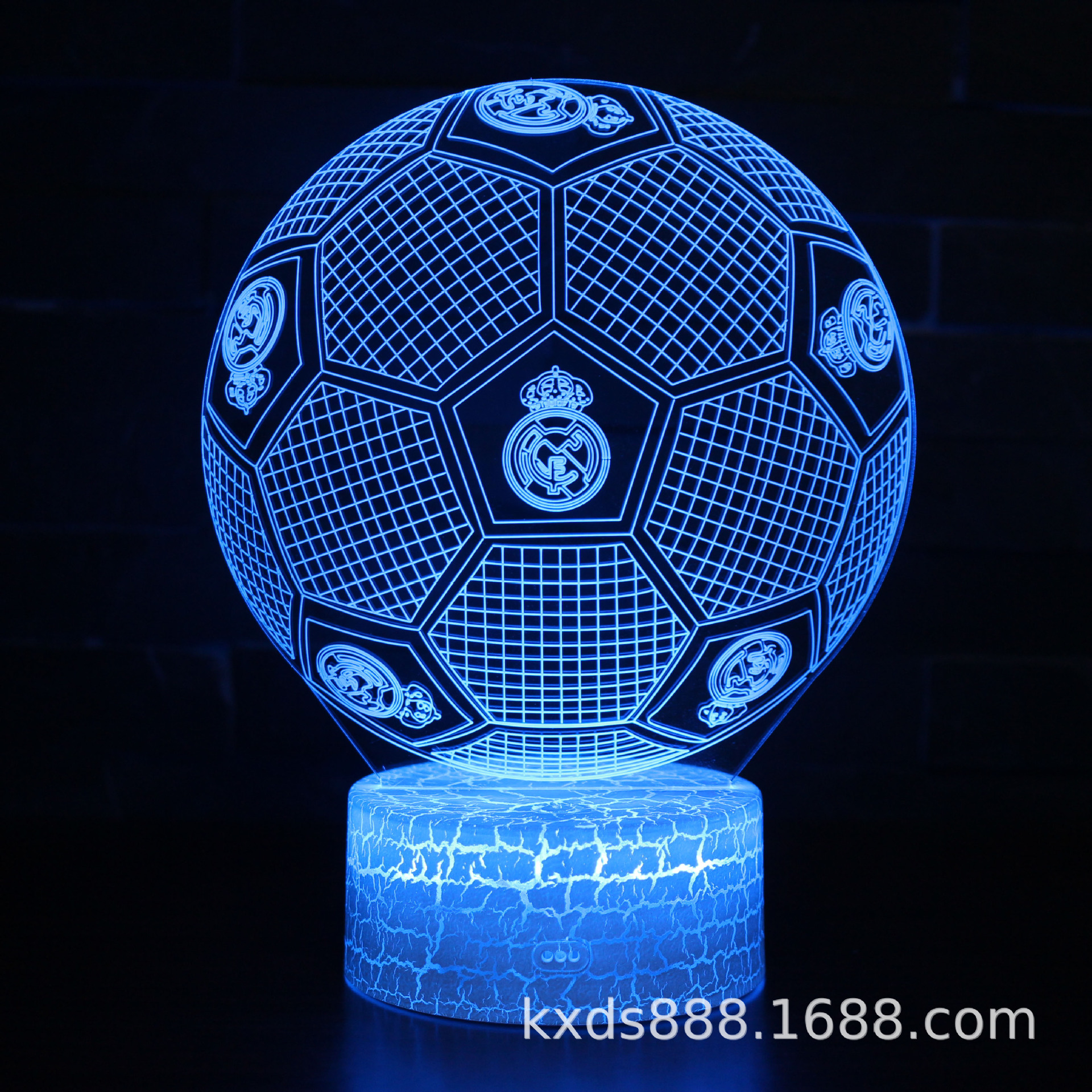 跨境专供足球队标系列3D台灯LED七彩触摸遥控小夜灯USB创意礼品灯详情图4