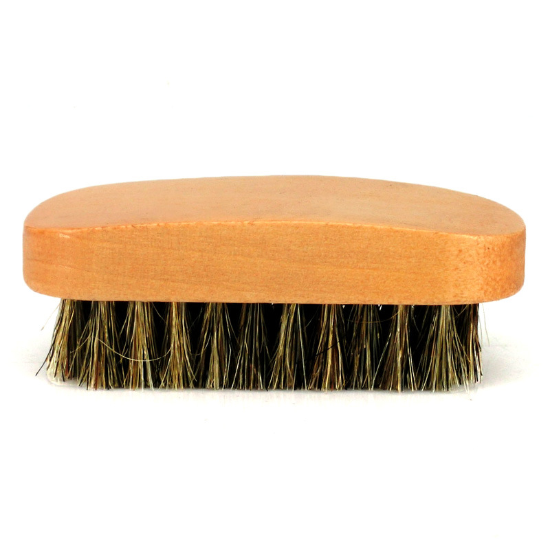 Turtle-back small shoe brush, pighair brush, travel brush, small brush, portable, leather shoe polishing and cleaning brush, shoe brush wholesale cross Specification image