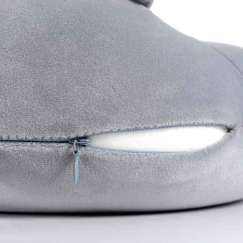 厂家直销创意动物头u形枕氨纶超卡通素色U型枕 记忆棉汽车用颈枕详情图3