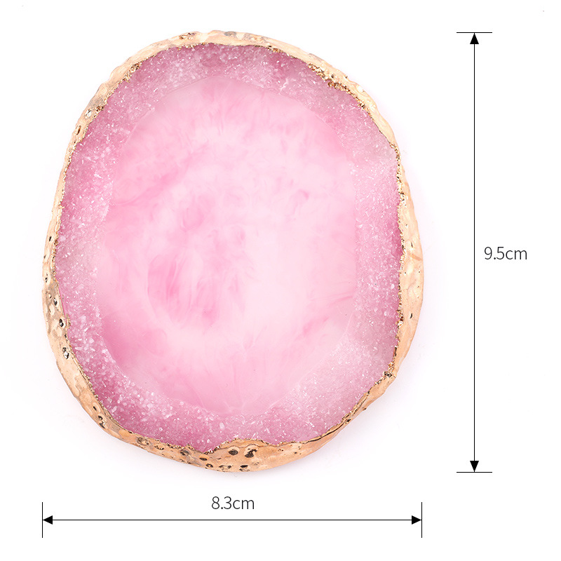 Cross-border bestseller nail art agate color palette with gold edge resin crystal agate painting color palette, nail plate display tool Application Scenario