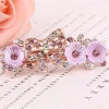 Korean retro crystal hair clip accessories, alloy rhinestone inlaid spring clip, elegant top clip headwear manufacturer wholesale Specification image