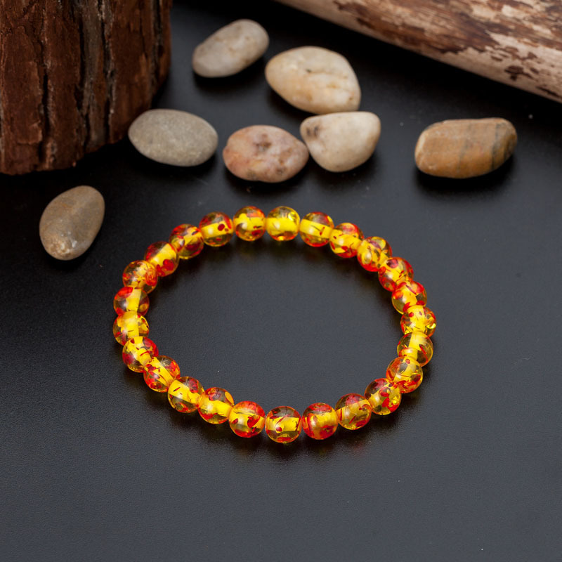 Europe And The United States Foreign Trade Amazon Express Hot Selling Explosive Hand Flower Pearl Beaded Yoga Bracelet Couple Gift Bracelet Manufacturers Wholesale Specification drawing